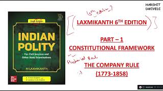 Indian Polity by M Laxmikanth Video 1  Historical Background The Company Rule 17731858 [upl. by Enasus]