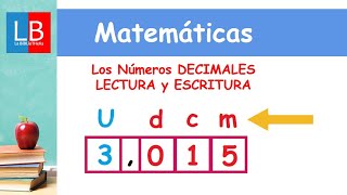 Los Números DECIMALES LECTURA y ESCRITURA ✔👩‍🏫 PRIMARIA [upl. by Ahseiym]