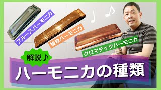 ３種類のハーモニカを紹介します！ ブルースハーモニカ、複音ハーモニカ、クロマチックハーモニカ [upl. by Okimuy]