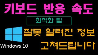 쭝쭝쭝 쭉쭉쭉 쳐야쥐 키보드 반응속도 빠르게 하는 방법들Feat 잘못된 정보 바로잡기 [upl. by Aldwin]