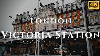 London Victoria Station Walk Through England 4K [upl. by Aidualk447]