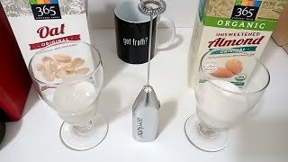 Oat Milk vs Almond Milk part 2 Frothing Test [upl. by Allemahs]