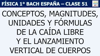 51 CAÍDA LIBRE Y LANZAMIENTO VERTICAL DE CUERPOS Teoría [upl. by Eckmann]