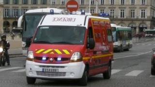 Sapeurs Pompiers de Paris Ambulance Responding VSAV Compilation [upl. by Esilahc]