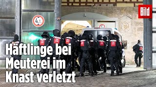 Gefängnismeuterei Polizei stürmt Knast in Thüringen  JVA Untermaßfeld [upl. by Niatsirhc577]